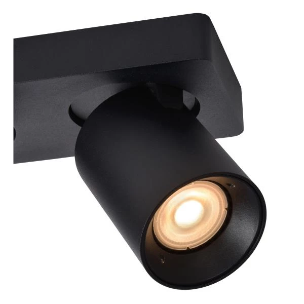 Lucide NIGEL - Ceiling spotlight - LED Dim to warm - GU10 - 3x5W 2200K/3000K - Black - detail 3